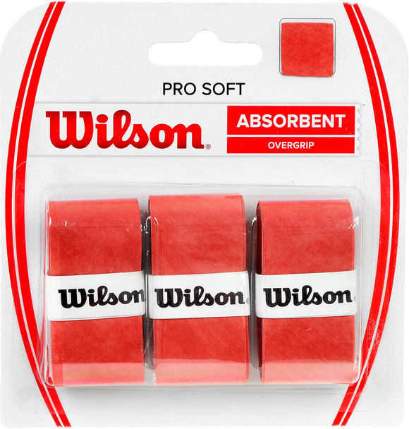 Owijka Wilson Pro Soft Absorbent Overgrip czerwona 3szt WRZ4040OR  