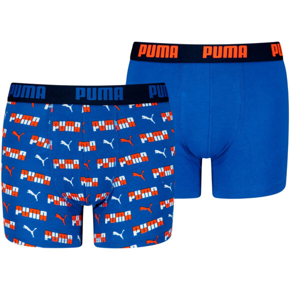 Bokserki dla dzieci Puma Printed Boxer 2P niebieskie 938303 02