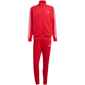 Dres męski adidas Basic 3-Stripes Tricot Track Suit czerwony IJ6056