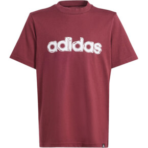 Koszulka dla dzieci adidas Table Tee Folded Graphic bordowa IM8327