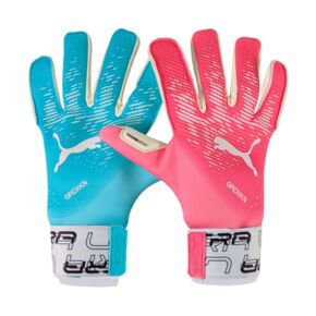 Rękawice bramkarskie Puma Ultra Grip 1 Tricks Hybrid niebiesko-różowe 41853 01