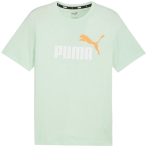 Koszulka męska Puma ESS+ 2 Col Logo Tee miętowa 586759 88