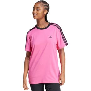 Koszulka damska adidas Essentials 3-Stripes Tee różowa IS1565