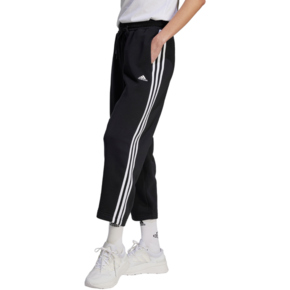 Spodnie damskie adidas Essentials 3-Stripes Open Hem Fleece czarne HZ5748